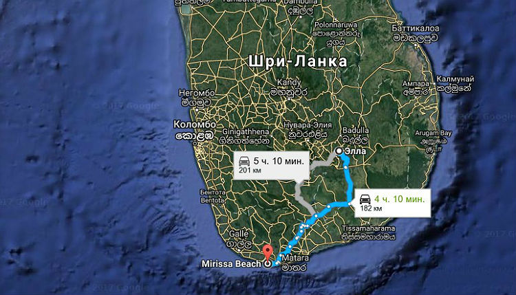 Around Sri Lanka by car: route for 3 days