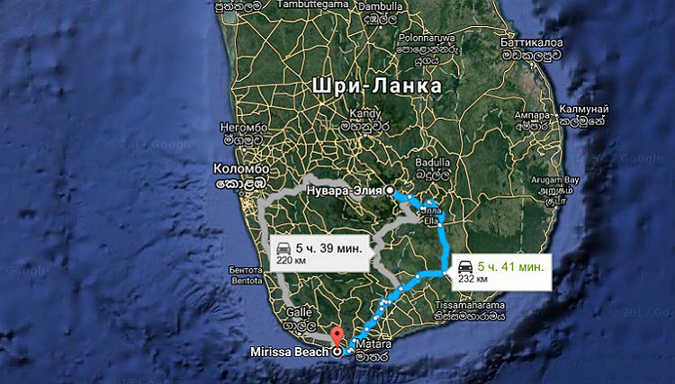 Around Sri Lanka by car: route for 3 days