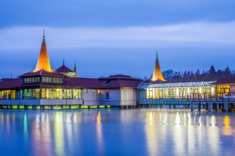 Lake Heviz: winter swimming among blooming lotuses