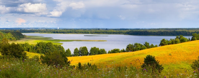 Magical lake region: reservoirs of Belarus