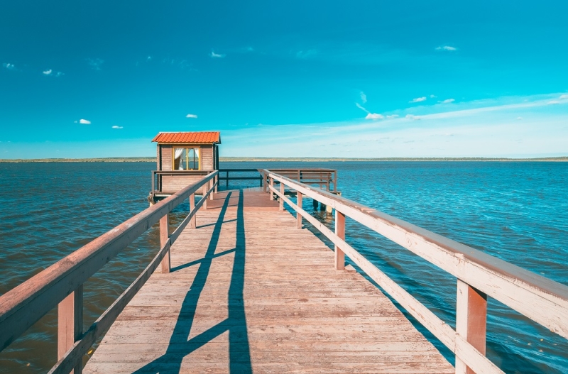 Magical lake region: reservoirs of Belarus