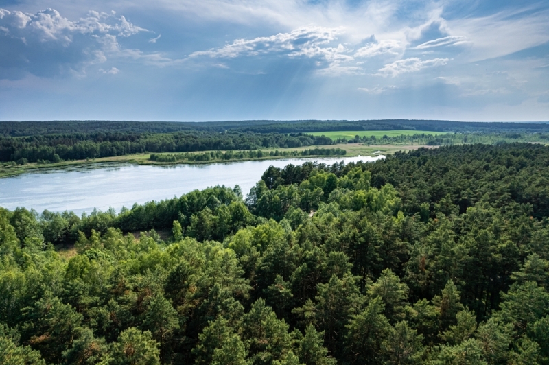 Magical lake region: reservoirs of Belarus