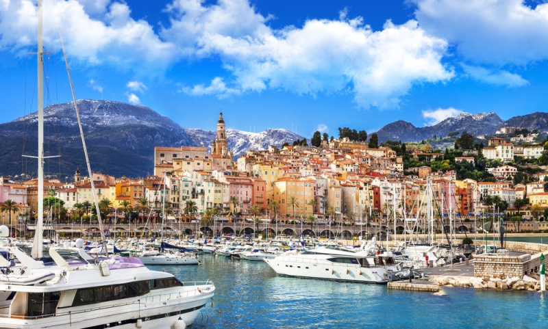 Road trip route along the French Riviera