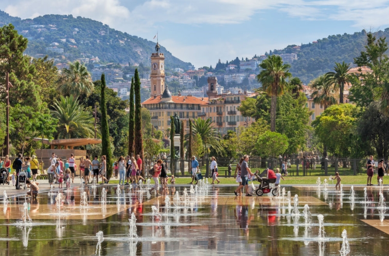 Road trip route along the French Riviera