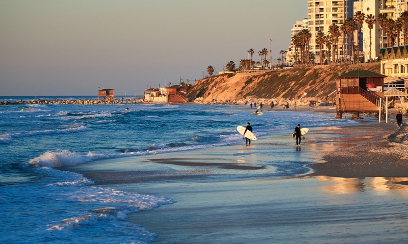 Autumn on the beaches of Israel